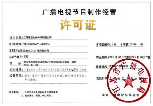 淮安城市網(wǎng)喜獲廣播電視節(jié)目制作經(jīng)營(yíng)許可證，開啟內(nèi)容創(chuàng)作新篇章